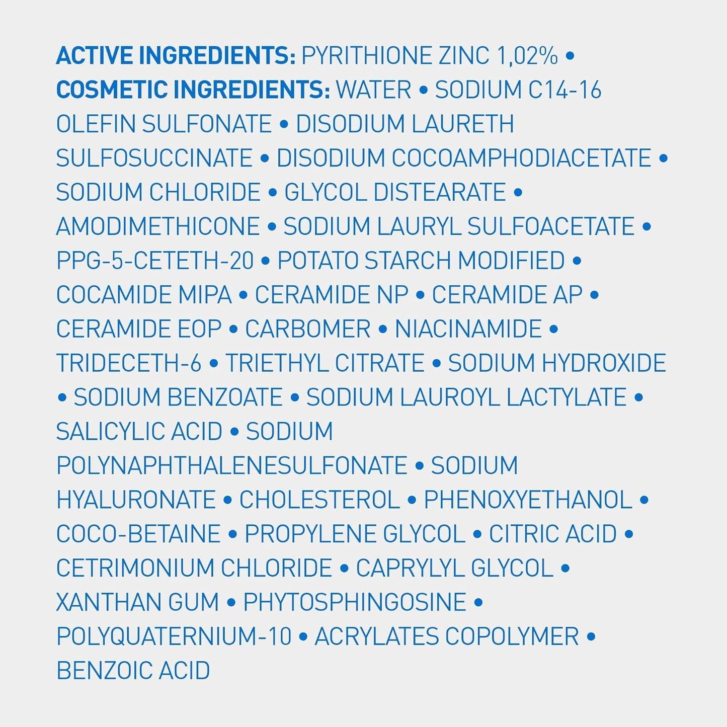 Hydrating anti Dandruff Shampoo, 1% Pyrithione Zinc Dandruff Treatment with Ceramides, Niacinamide & Hyaluronic Acid, Helps Eliminate Flakes & Provides Itchy Scalp Relief, Sulfate Free, 12 Oz