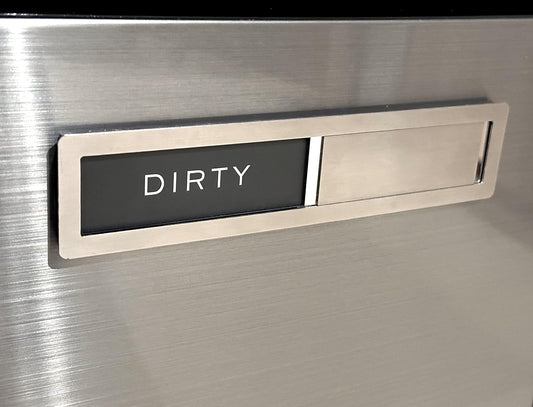 Dishwasher Magnet Clean Dirty Sign, Premium Stainless Steel Grade 304, Kitchen Organizers and Storage Decor Accessories, Extra Adhesive Tapes Included.