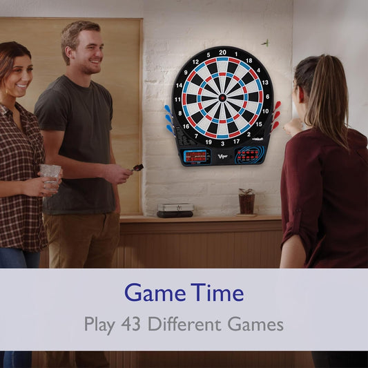 by GLD Products 777 Electronic Dartboard Sport Size over 40 Games Auto-Scoring LCD Cricket Display Impact-Tough Target for Lasting Durability and Ultra-Thin Spider for Fewer Bounce Outs with Soft Tip Darts, Black, One Size