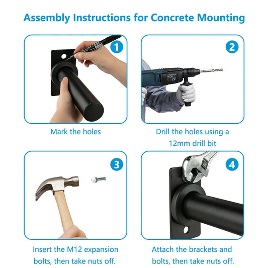 Wall Mounted Weight Plate Holder Fit 2Inch Olympic Weight Plates with Protective Rubber Pad Max Weight 300 Lb Mounting Hardware