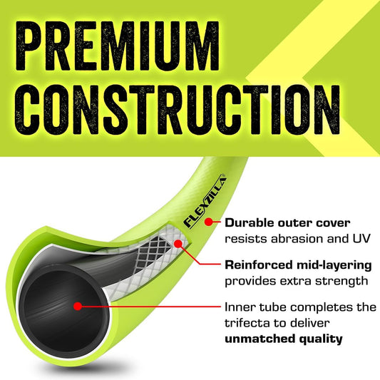 Garden Hose 5/8 In. X 50 Ft, Heavy Duty, Lightweight, Durable, Zillagreen - HFZG550YW-E