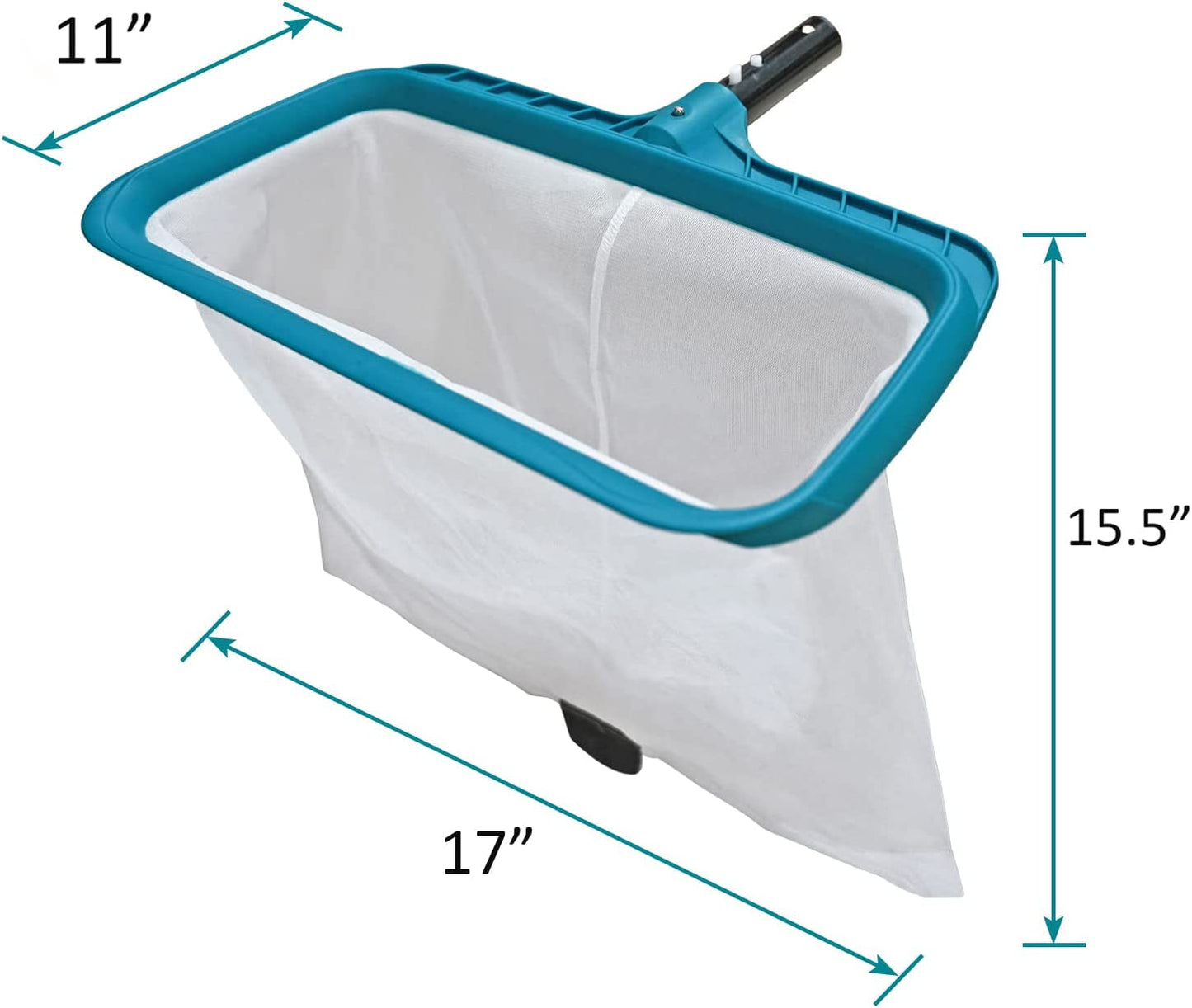 Professional Pool Skimmer Net, Heavy Duty Swimming Leaf Rake Cleaning Tool with Deep Fine Nylon Mesh Net Bag - Fast Cleaning,Easy Scoop Edge,Debris Pickup Removal