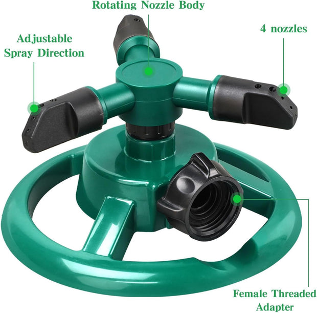 Sprinklers for Yard, Water Sprinkler for Lawn, 360 Degree Rotating Lawn Sprinkler for Yard Large Area, Yard Sprinklers for Kids, Pets Playing