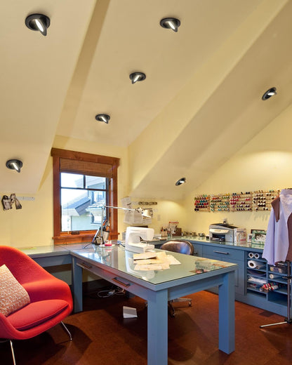 4 Inch 5CCT Gimbal Black Led Recessed Lights, 360°+90° Adjustable Directional Recessed Lighting, 2700K/3000K/3500K/4000K/5000K Dimmable Retrofit Eyeball Can Lights with Jbox, Etl（Black, 6 Pack）