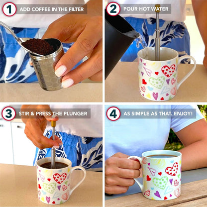 Original Coffee & Tea Maker – Portable Stainless Steel Micro French Press – Patented 3-In-1 Technology for Hot, Iced & Cold Brew – Perfect for Home, Camping & Travel (UPGRADED V2)