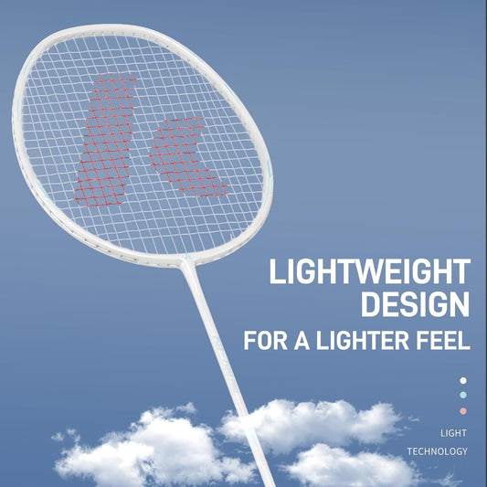 Badminton Racket Professional Graphite Shaft Badminton Set 2 Super Lightweight Shuttlecock Racquet for Training, Sports and Entertainment