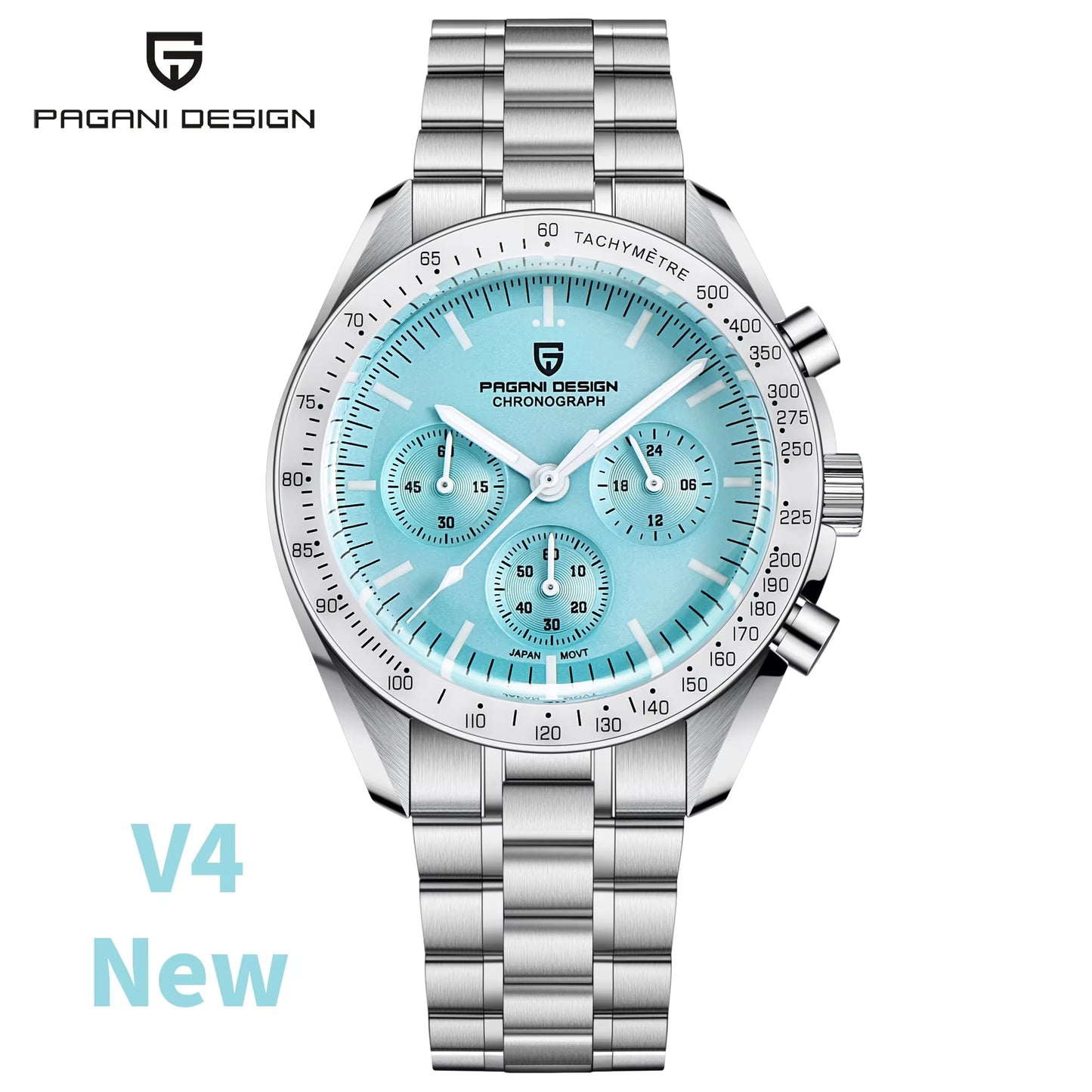 2024 New V5 PD1701 Men'S Watches Luxury Quartz Watch Men Sport Speed Chronograph AR Sapphire Glass 100M Waterproof