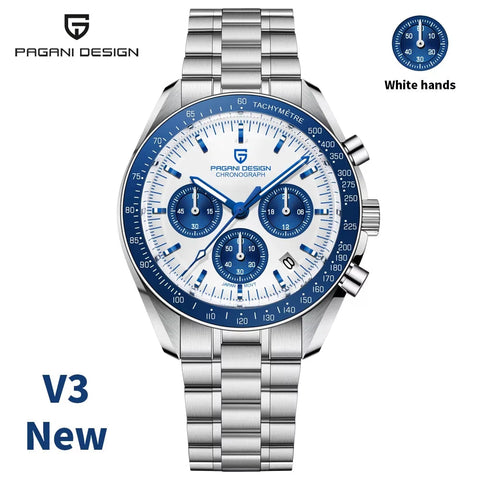 2024 New V5 PD1701 Men'S Watches Luxury Quartz Watch Men Sport Speed Chronograph AR Sapphire Glass 100M Waterproof