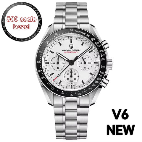 2024 New V5 PD1701 Men'S Watches Luxury Quartz Watch Men Sport Speed Chronograph AR Sapphire Glass 100M Waterproof