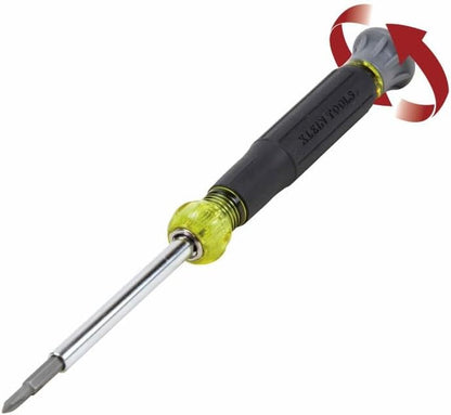 32581 4-In-1 Electronics Screwdriver Set with 2 Slotted, 2 Phillips Precision Machined Bits, Ideal for Terminal Blocks
