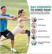 Compression Knee Brace 2-Pack – Support Sleeve for Knee Pain Relief (Unisex)