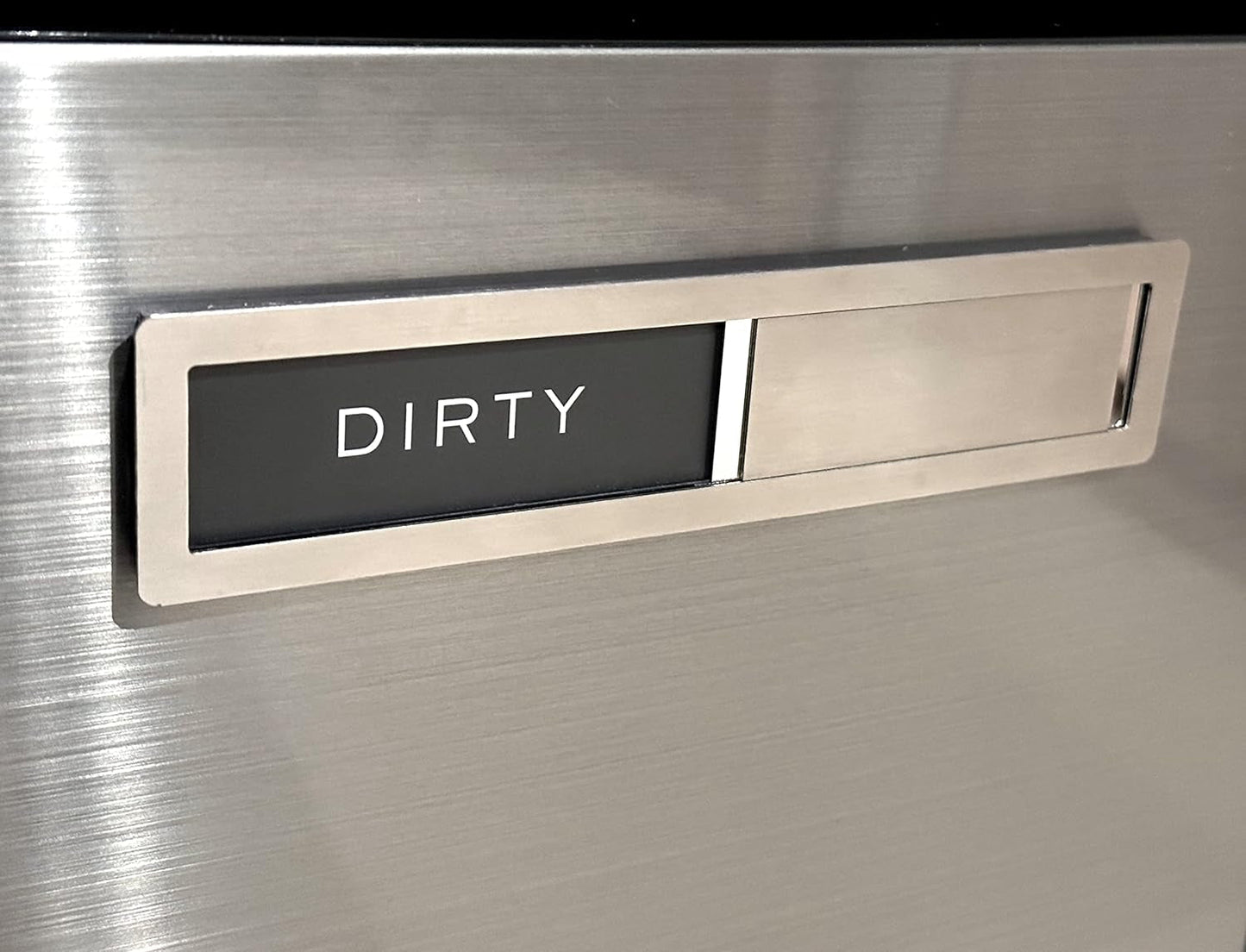Dishwasher Magnet Clean Dirty Sign,  Premium Stainless Steel Grade 304, Kitchen Organizers and Storage Decor Accessories, Extra Adhesive Tapes Included.
