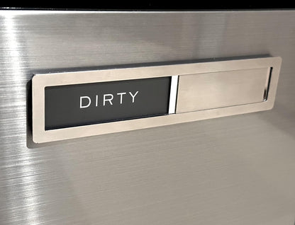 Dishwasher Magnet Clean Dirty Sign,  Premium Stainless Steel Grade 304, Kitchen Organizers and Storage Decor Accessories, Extra Adhesive Tapes Included.