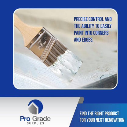 , Paint Brushes, 5-Piece, Paint Brush Set: Flat & Angle Brushes for Latex and Oil Paints, Stains, Interior & Exterior Home Improvement