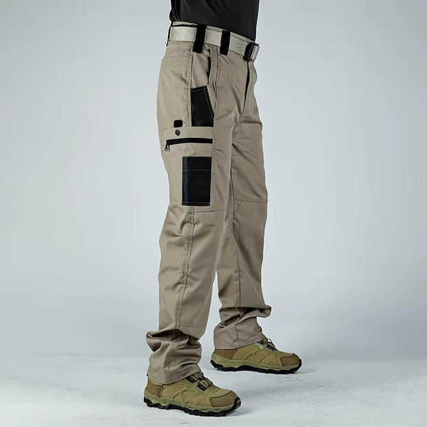 Wear Resistant Work Pant Man Multi-Pocket Straight Cargo Trousers Outdoor Jogging Tactical Pants Spring Autumn Casual Trousers