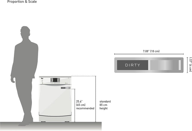 Dishwasher Magnet Clean Dirty Sign,  Premium Stainless Steel Grade 304, Kitchen Organizers and Storage Decor Accessories, Extra Adhesive Tapes Included.