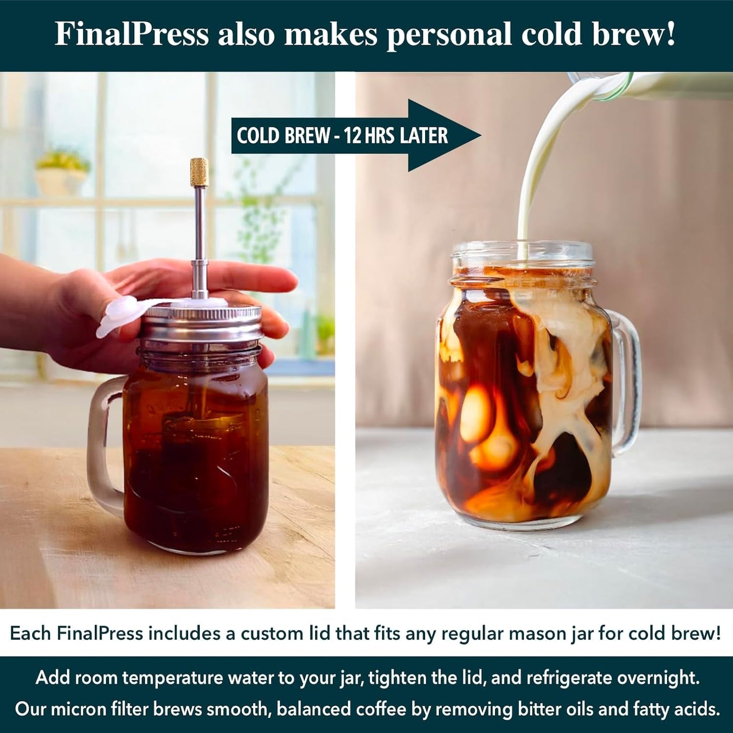 Original Coffee & Tea Maker – Portable Stainless Steel Micro French Press – Patented 3-In-1 Technology for Hot, Iced & Cold Brew – Perfect for Home, Camping & Travel (UPGRADED V2)