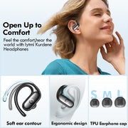 Wireless Earbuds Bluetooth Headphones Sport,Over Ear Buds with Deep Bass Sound,60Hrs Playtime Earphones Redesigned Comfort Fit with Earhooks for Running,Meeting,Workout-Black