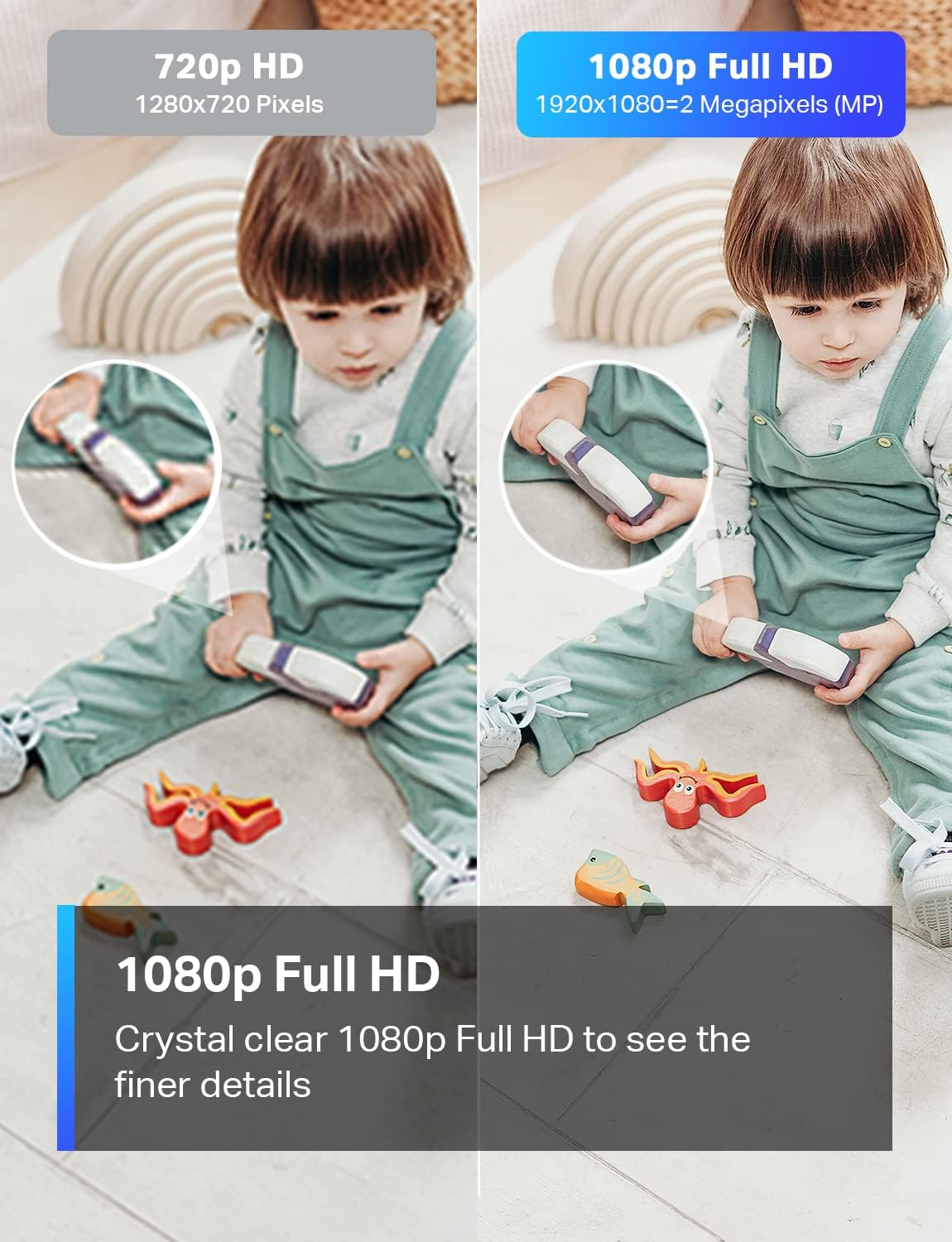 Tapo 1080P Indoor Security Camera for Baby Monitor, Dog Camera W/Motion Detection, 2-Way Audio Siren, Night Vision, Cloud & SD Card Storage, Works W/Alexa & Google Home (Tapo C100)