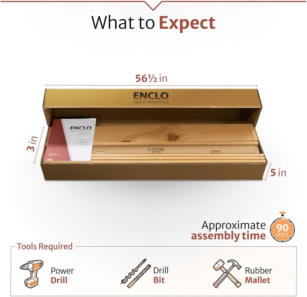 5Ft H X 3.2Ft W (1 Panel) No Dig Enclo Concord Cedar Wood Privacy Screen, Great to Hide Trash Cans, Decorative Patio Privacy Screen, Outdoor Privacy Fence Panel, Air Conditioner Fence, EC18022