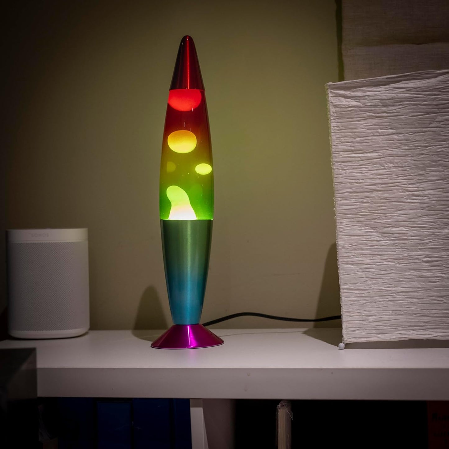 Funtime Gifts Rainbow Molten Flow Lamp - Classic Glow with a Colourful Twist!