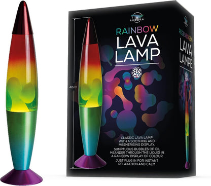 Funtime Gifts Rainbow Molten Flow Lamp - Classic Glow with a Colourful Twist!
