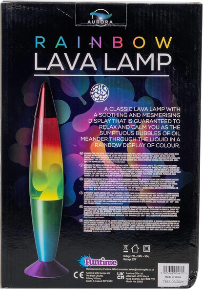 Funtime Gifts Rainbow Molten Flow Lamp - Classic Glow with a Colourful Twist!