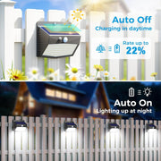 [6 Packs] Solar Lights Outdoor Motion Sensor Solar Security Lights Waterproof with 3 Lighting Modes Solar Powered Wall Lights outside for Garden Fence Yard Deck