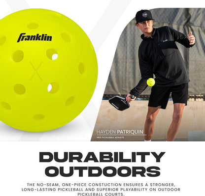 X-40 Outdoor Pickleballs - Official Ball of USA Pickleball, APP Tour + Pickleball US Open - 3 Packs, 12 Packs, 36 Pickleball Buckets, 50, 100 + 400 Bulk Packs of Regulation Pickleballs