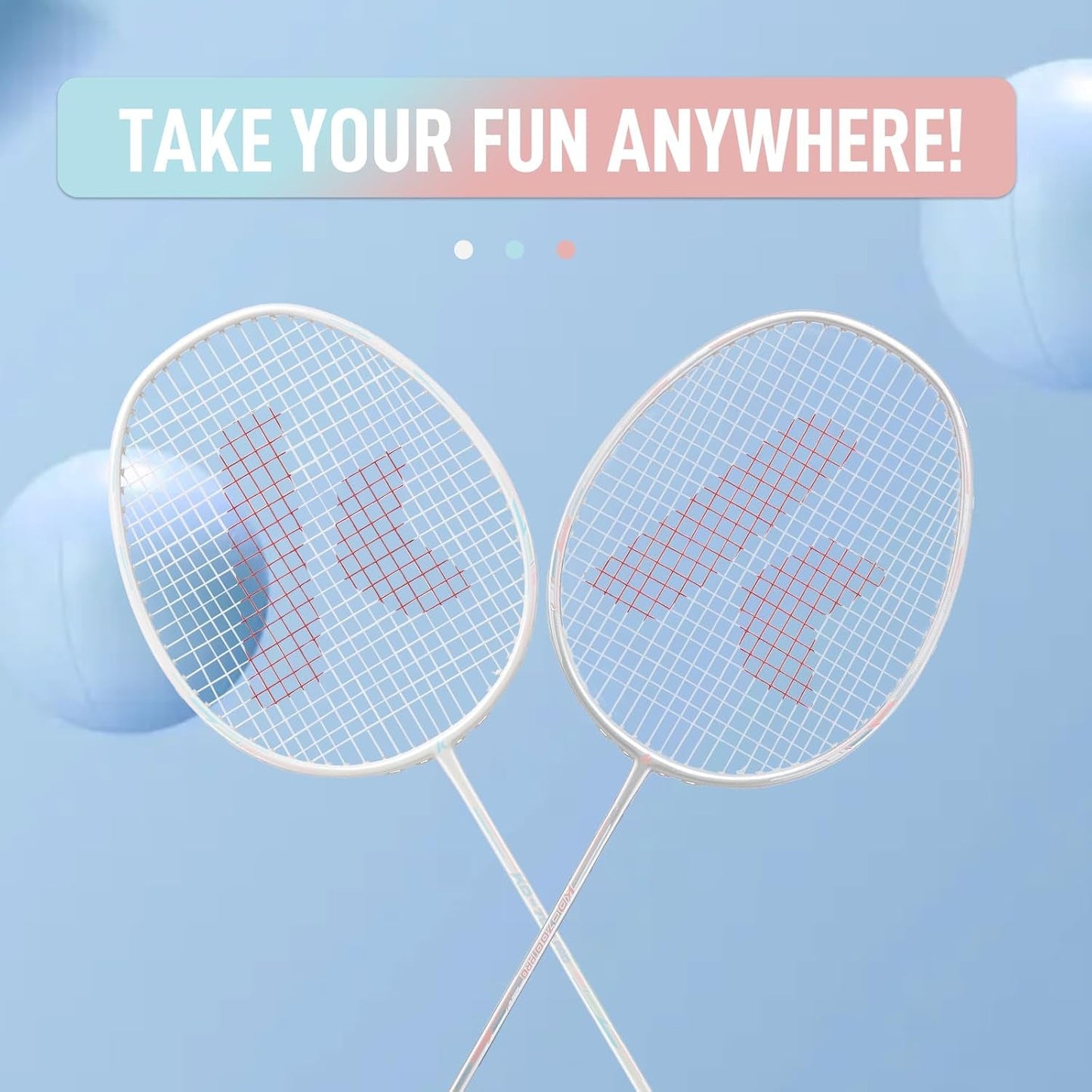 Badminton Racket Professional Graphite Shaft Badminton Set 2 Super Lightweight Shuttlecock Racquet for Training, Sports and Entertainment