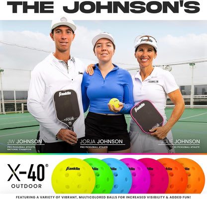 X-40 Outdoor Pickleballs - Official Ball of USA Pickleball, APP Tour + Pickleball US Open - 3 Packs, 12 Packs, 36 Pickleball Buckets, 50, 100 + 400 Bulk Packs of Regulation Pickleballs