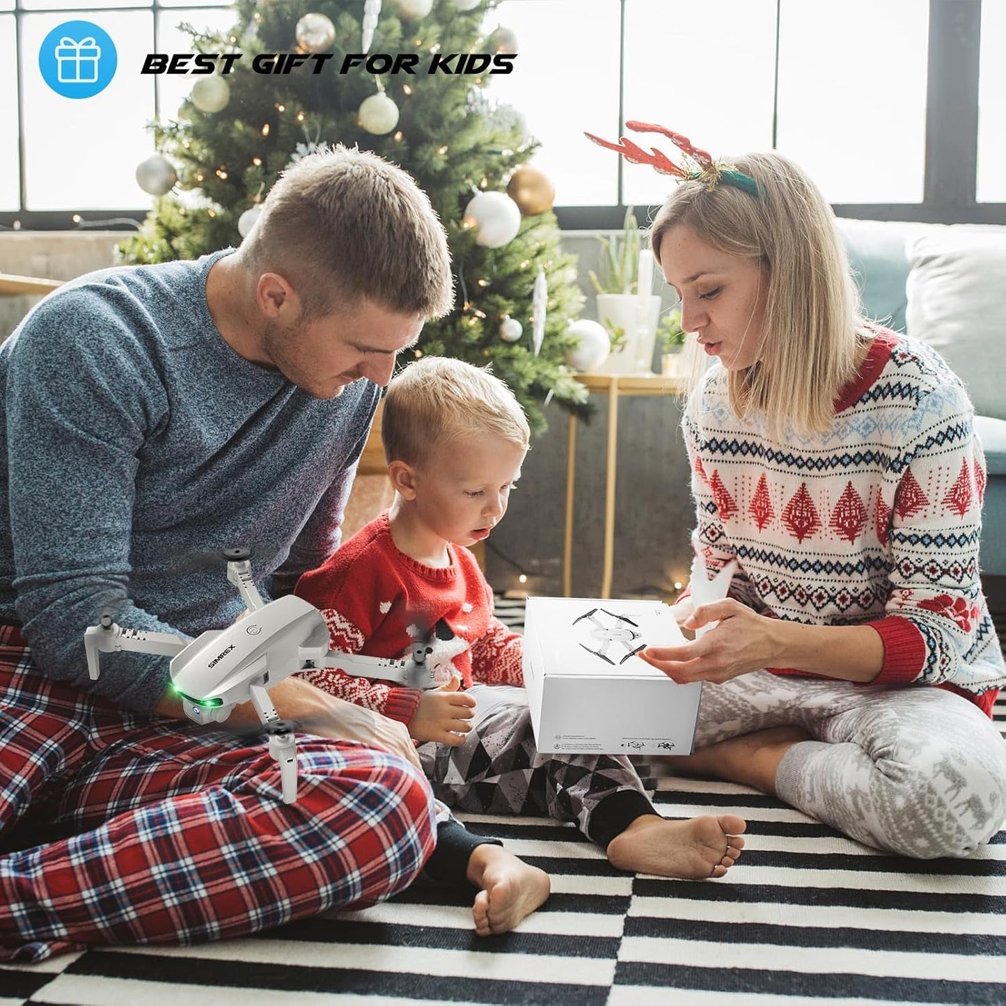 Drone with Camera 1080P for Kids and Adults, RC Quadcopter with Altitude Hold, Mini Drone with One Key Start, Waypoint Fly, Headless Mode, 3D Flip, 3 Speeds, Remote Control Drone for Beginners