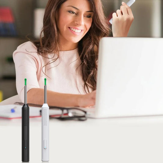 Ear Wax Removal Tool Set with Camera, Equipped with 6 Replacement Spoon Heads, 1080P HD, WIFI Connection, USB Fast Charging