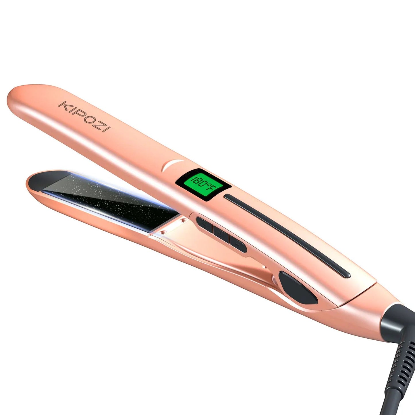 Professional Titanium Flat Iron Hair Straightener Digital LCD Display Dual Voltage Titanium Plates Salon & Home Use 2025