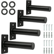 Wall Mounted Weight Plate Holder Fit 2Inch Olympic Weight Plates with Protective Rubber Pad Max Weight 300 Lb Mounting Hardware