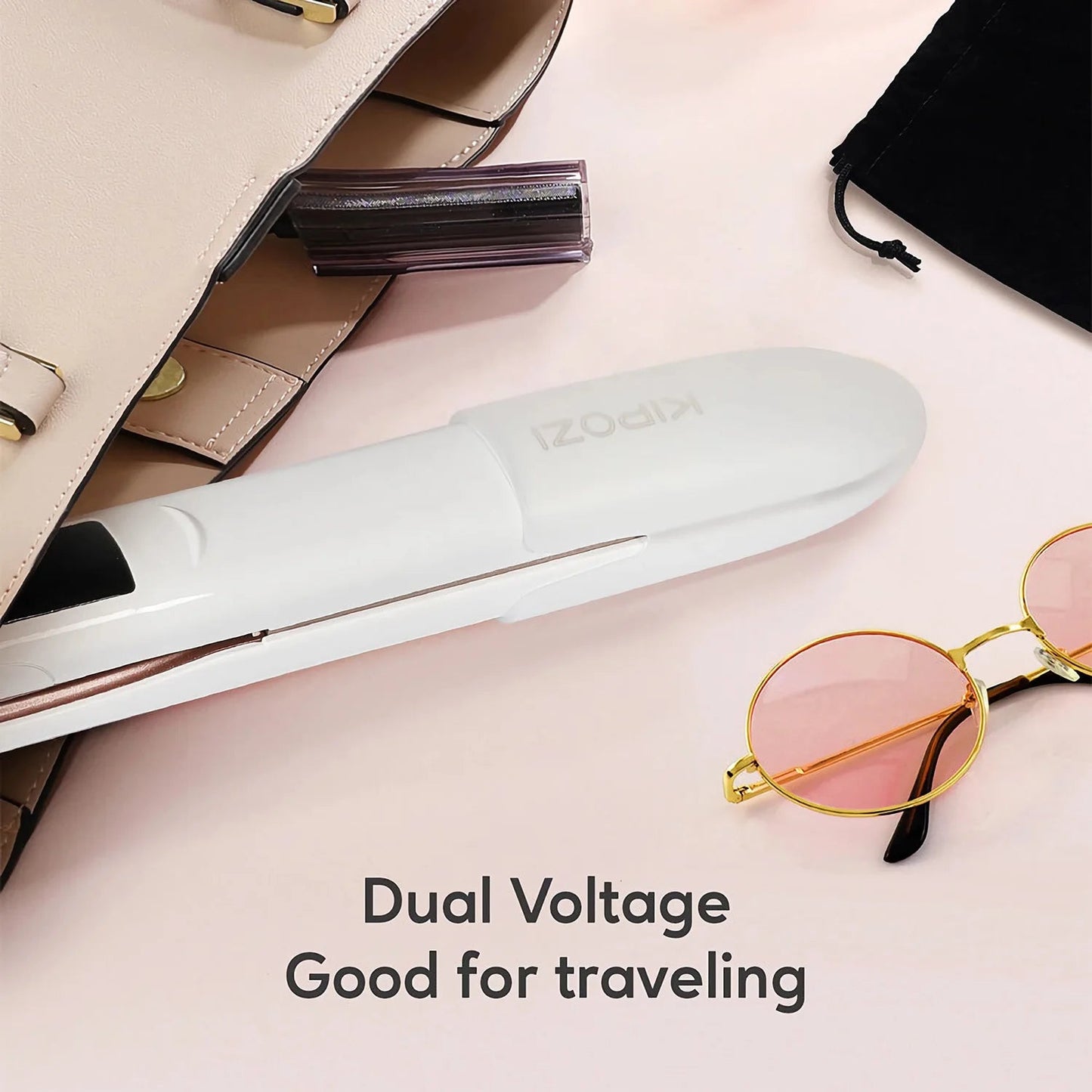 Professional Titanium Flat Iron Hair Straightener Digital LCD Display Dual Voltage Titanium Plates Salon & Home Use 2025