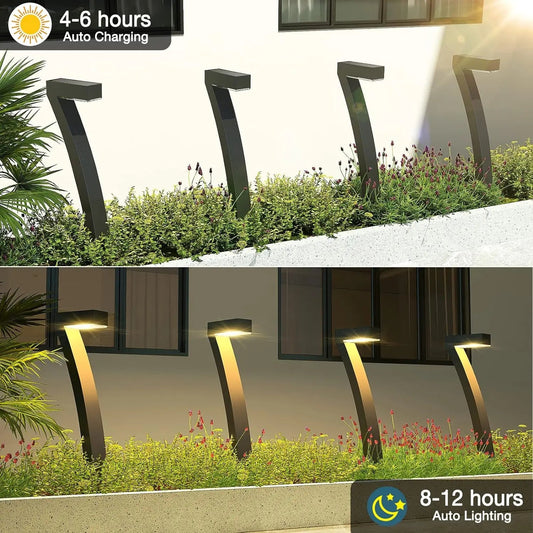 4/6 Pack Bright Solar Outdoor Lights Pathway, 12 Hrs Solar Garden Lights, Auto On/Off for outside Landscape Path Yard Walkway