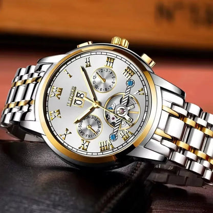 Fashion Men'S Mechanical Wristwatches Business Waterproof Tourbillon Watch Men Top Brand Luxury Automatic Watches for Men