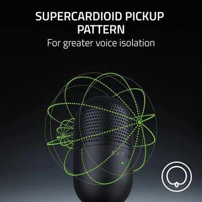 Seiren V3 Mini Usb Microphone: Condenser Mic - Supercardioid Pickup Pattern - Tap-To-Mute Sensor with Led Indicator - Sho