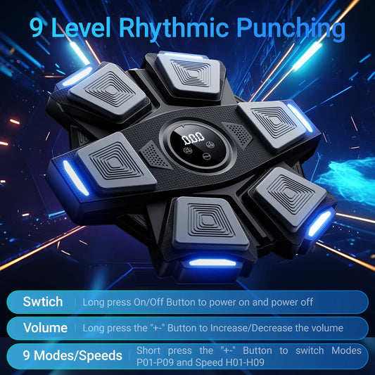 Musical Boxing Machine, Suitable for Both Adults and Children, Smart Touch Screen to Adjust Speed and Mode Anytime and Anywhere