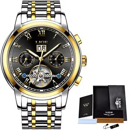 Fashion Men'S Mechanical Wristwatches Business Waterproof Tourbillon Watch Men Top Brand Luxury Automatic Watches for Men