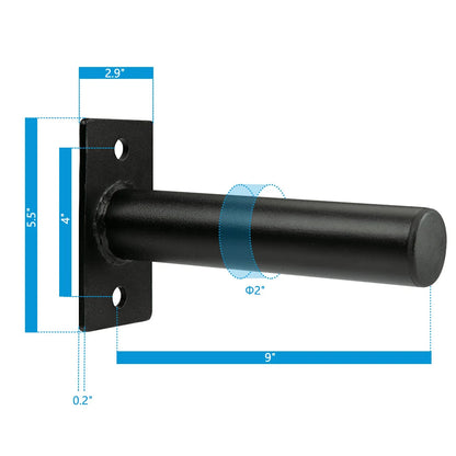 Wall Mounted Weight Plate Holder Fit 2Inch Olympic Weight Plates with Protective Rubber Pad Max Weight 300 Lb Mounting Hardware