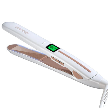 Professional Titanium Flat Iron Hair Straightener Digital LCD Display Dual Voltage Titanium Plates Salon & Home Use 2025