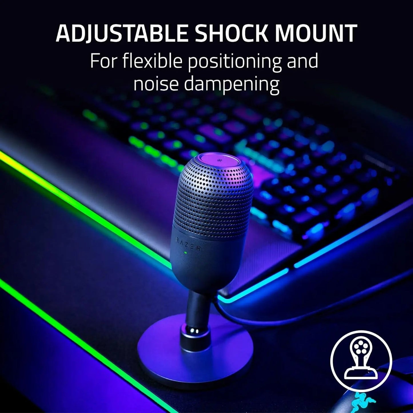 Seiren V3 Mini Usb Microphone: Condenser Mic - Supercardioid Pickup Pattern - Tap-To-Mute Sensor with Led Indicator - Sho