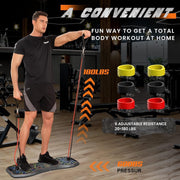 25-In-1 4Rd Generation Push up Board - Multi-Functional Foldable Gym System with Resistance Bands, Pilates Bar & Pulleys, Portable Workout Equipment for Men & Women, Chest/Back/Abs Training