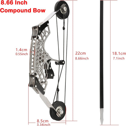6"/7.4"/7.9"/8.6"/8.8"/9.5"/11"/16" Archery Compound Bow and Arrow Set Training Bow RH/LH for Outdoor Sports Hunting Shooting Cool Stuff Archery Entertainment Fun Gift