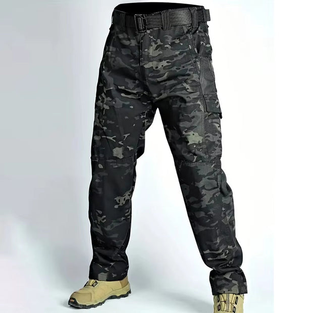 Wear Resistant Work Pant Man Multi-Pocket Straight Cargo Trousers Outdoor Jogging Tactical Pants Spring Autumn Casual Trousers