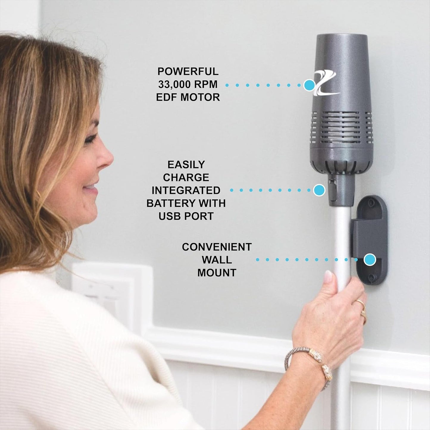 Lightweight Air Broom with Ergonomic Handle – Powerful, Controlled Airflow for Easy Debris Removal at Home, Patios, Pickleball Courts, Rvs, and All Outdoor and Indoor Activities