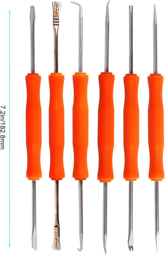 6 Pcs Double Sided Soldering Assist Aid Repair Tool with 2 Precision Tweezers for Electronics Repair and Soldering