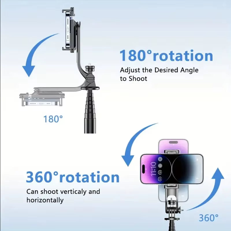 C01 Telescopic Selfie Stick Tripod Monopod Stand Mobile Phone Support Wireless Gimbal Stabilizer for Iphone Android Holder